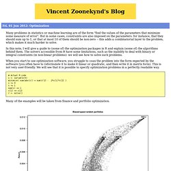 Vincent Zoonekynd's Blog
