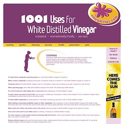 Vinegar Tips - Cooking with Vinegar