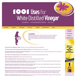 Vinegar Tips - Laundry