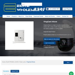 VingCard Allure Electronic locks and solutions - Elite Wholesalers