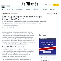 AZF, vingt ans après : où en est le risque industriel en France ?