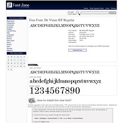 De Vinne BT FREE font download at Font-zone.com