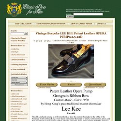Vintage Bespoke LEE KEE Patent Leather OPERA PUMP:41.5-42D