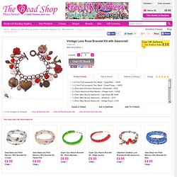 Vintage Love Rose Bracelet Kit with Swarovski - Bracelet Kits from The Bead Shop UK