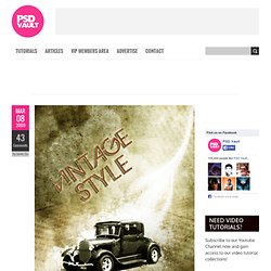 Design a Vintage Car Poster with Grunge Texture, Font and Brushset in Photoshop - PSD Vault
