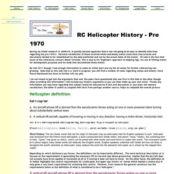 Vintage RC Helicopters - RC helicopters Pre 1970