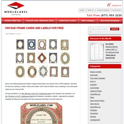 Vintage Frame Cards and Labels for Free