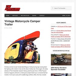 Vintage Motorcycle Camper Trailer