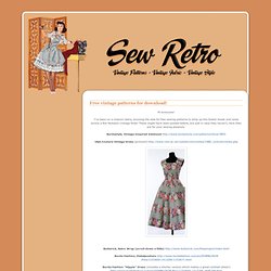 Free vintage patterns for download!