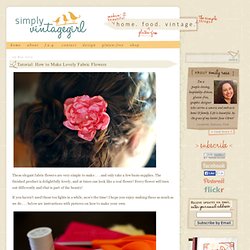 Simply Vintagegirl Blog & Blog Archive & Tutorial: How to Make... - StumbleUpon