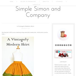A Vintagely Modern Skirt