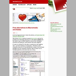 Free alternatives to Macromedia and Adobe : Design - Tutorials - Applied Technology - Alternatives
