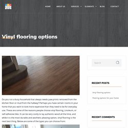 Vinyl flooring options