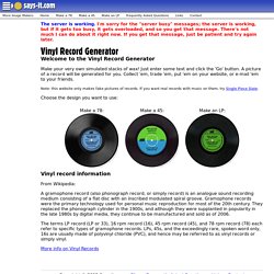 Vinyl Record Generator