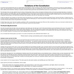 Violations of the Constitution by American Presidents
