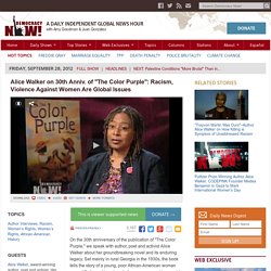 Alice Walker on 30th Anniv. of "The Color Purple": Racism, Violence Against Women Are Global Issues