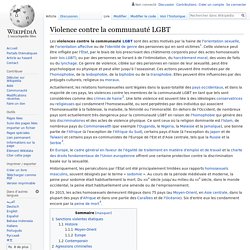 Violence contre la communauté LGBT
