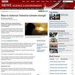 Rise in violence 'linked to climate change'