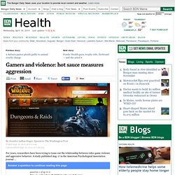 Gamers and violence: hot sauce measures aggression — Health & Fitness