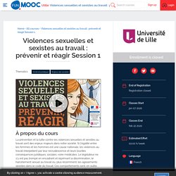 Violences sexuelles et sexistes au travail : prévenir et réagir