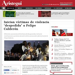 Inician víctimas de violencia ‘despedida’ a Felipe Calderón