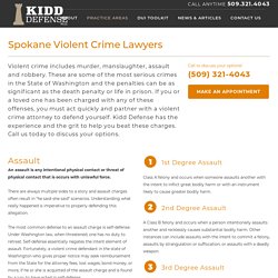 Spokane Violent Crime Lawyers - Kidd Defense