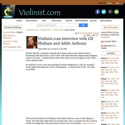 interview with Gil Shaham and Adele Anthony