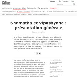 Shamatha et Vipashyana : présentation générale — Study Buddhism