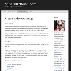 Viper’s Video Quicktags