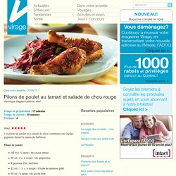 Virage – Le magazine en lignePilons de poulet au tamari et salade de chou rouge - Virage - Le magazine en ligne