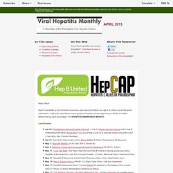 Viral Hepatitis Monthly: April 2013
