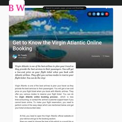 Get to Know the Virgin Atlantic Online Booking