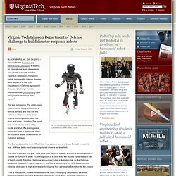 Virginia Tech takes on Department of Defense challenge to build disaster-response robots