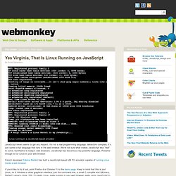 Yes Virginia, That Is Linux Running on JavaScript
