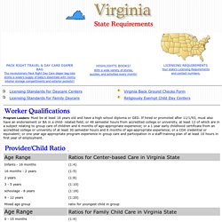 Virginia State Licensing Standards for Day Care Centers - Daycare.com