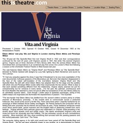 Vita and Virginia on stage in London starring Eileen Atkins and Penelope Wilton - theatre tickets and information