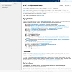 CSC:n ohjelmointikerho - CSC:n virkistystoiminta - CSC Wiki