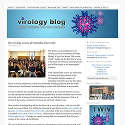 My virology course at Columbia University