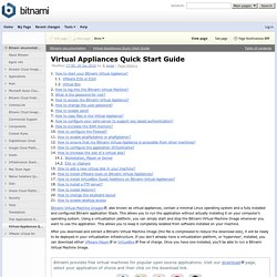 Virtual Appliances Quick Start Guide - Bitnami documentation