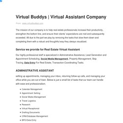 Hire Real Estate Virtual Assistant Services