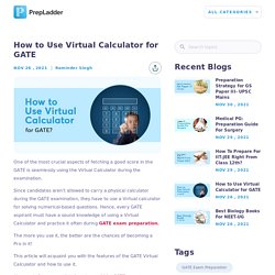 How to Use Virtual Calculator for GATE - PrepLadder