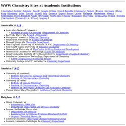 The World-Wide Web Virtual Library: Chemistry - Academic
