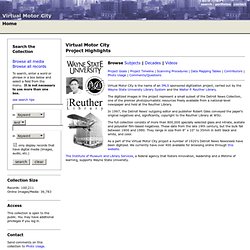 WSU Virtual Motor City Collection (Detroit News): Home