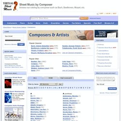 Browse Virtual Sheet Music by Composer: Bach, Beethoven, Mozart & More
