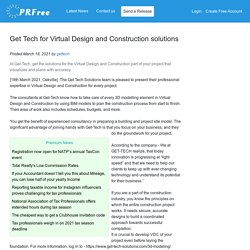 Get Tech for Virtual Design and Construction solutions