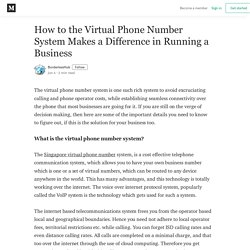 Avail the Singapore Virtual Phone Number System
