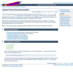 Apache Virtual Host documentation - Apache HTTP Server Version 2.4