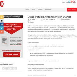 Using Virtual Environments in Django