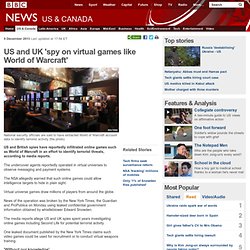 US and UK 'spy on virtual games like World of Warcraft'