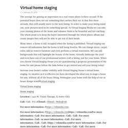 Virtual home staging